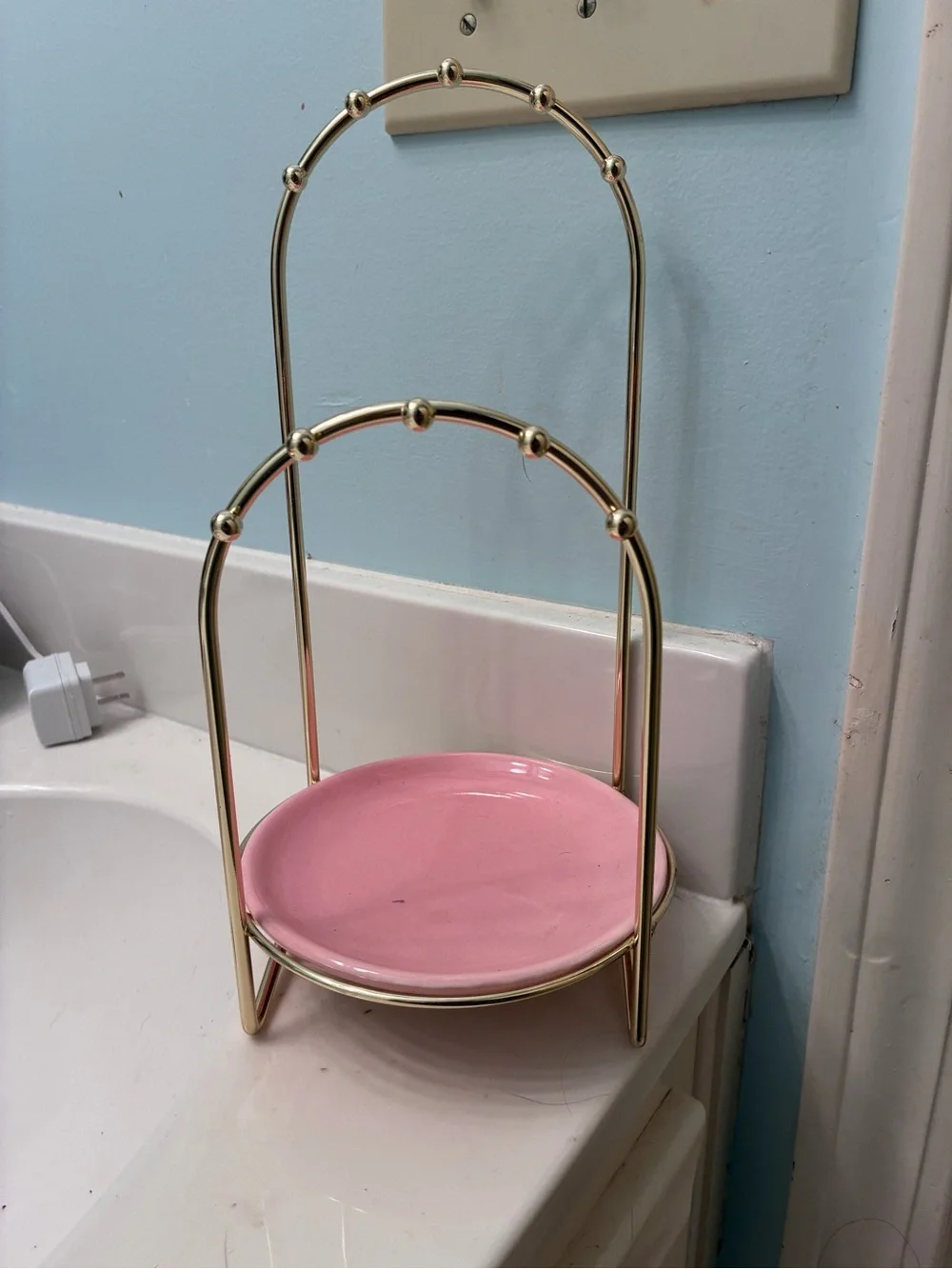 Jewelry Headband Display Rack Gold Metal